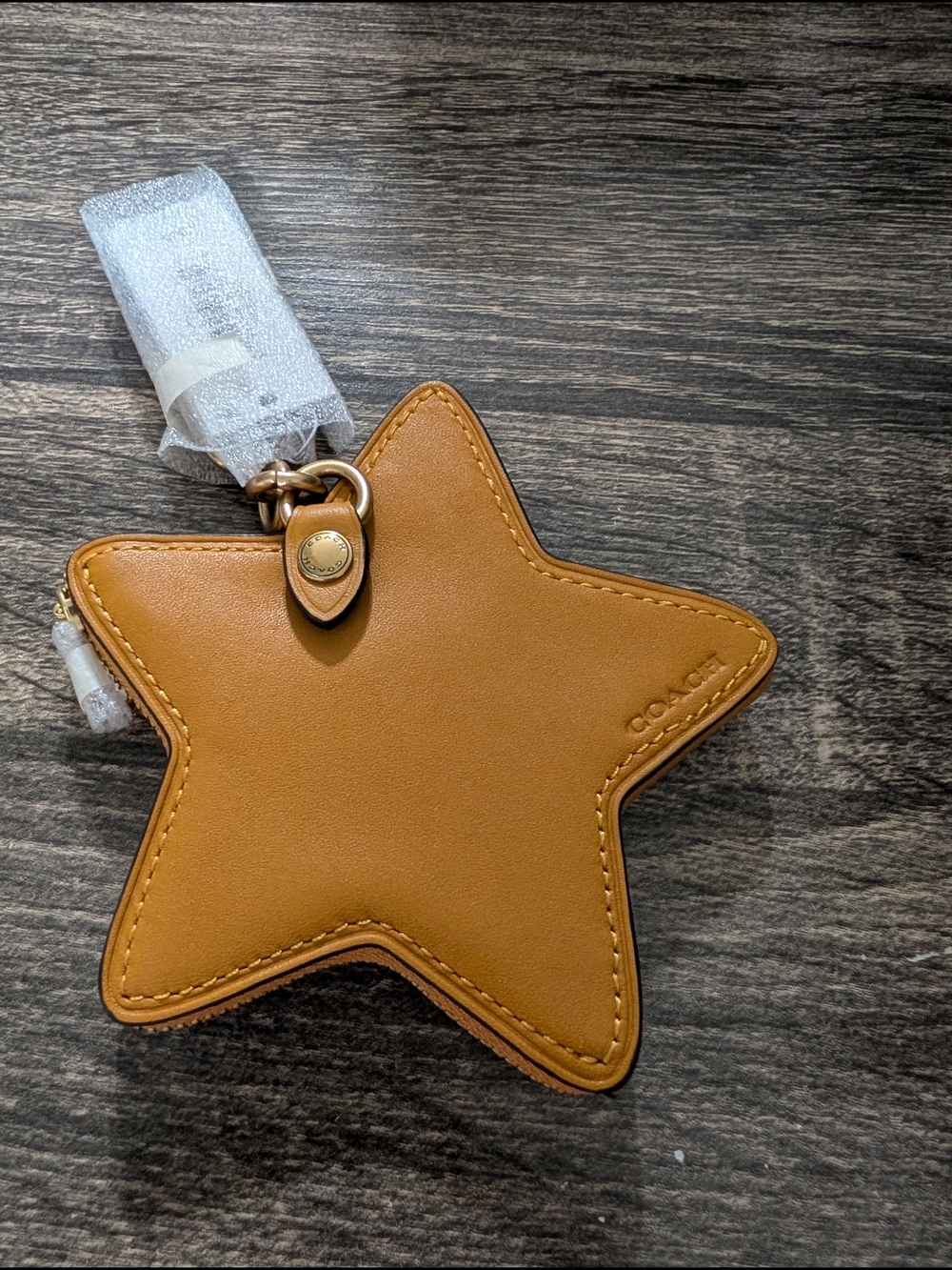 Coach Star Keychain Card Holder in Tan - Picture 6 of 10